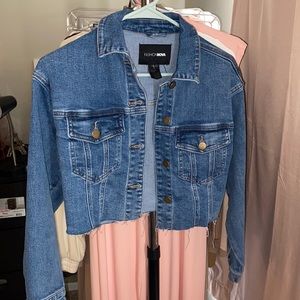Cropped distress jacket